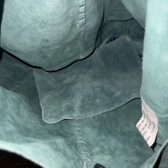 Haute Hippie Stone Teal Suede Hobo Bag - Picture 10 of 10